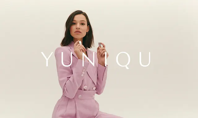 Fashion Brand Wordmark and Model Photography, minimal, luxury, pastel