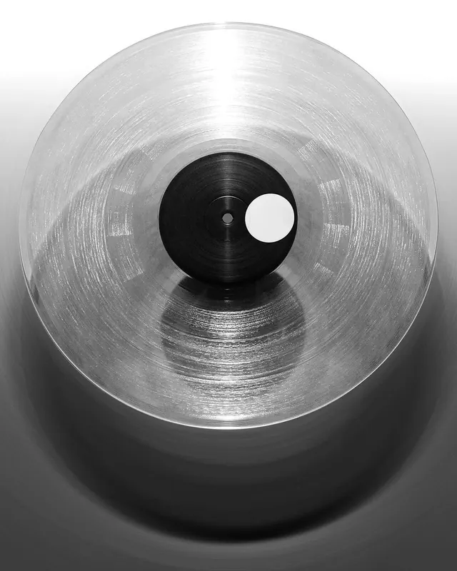 Metallic Circular Graphic, minimal, technical, monochrome