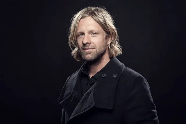 Portrait of a Man in Dark Attire, minimal, photographic, dark