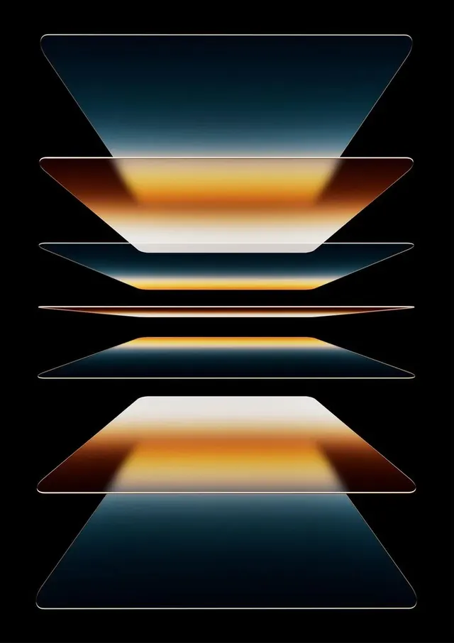 Abstract Geometric Gradient Composition, minimal, geometric, dark