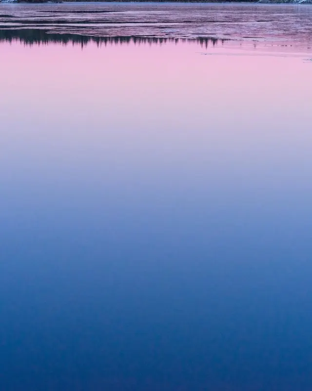 Gradient Landscape Reflection, minimal, abstract, vibrant