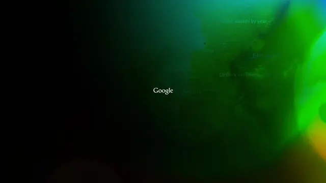 Dark abstract green interface with floating labels, abstract, dark-mode, dark