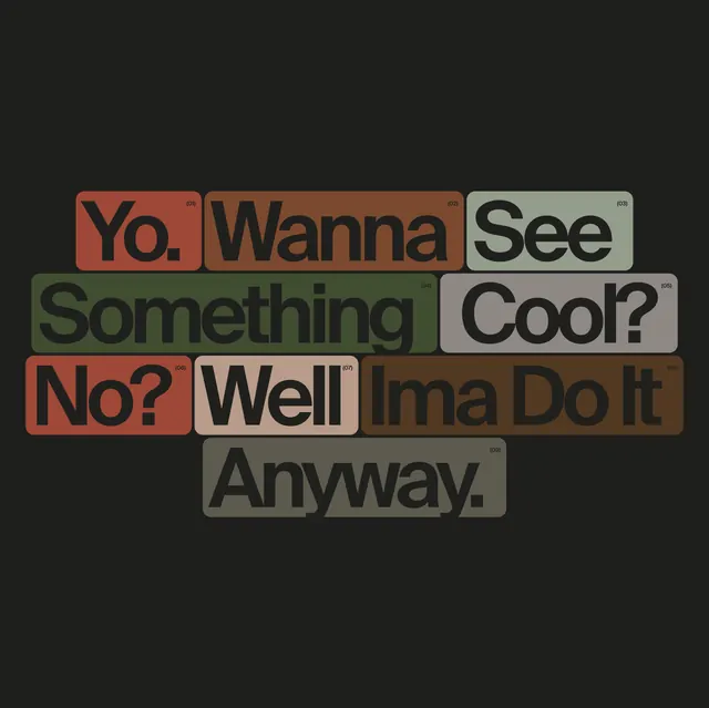 Text Block Collage, neo-brutalist, maximalist, high-contrast