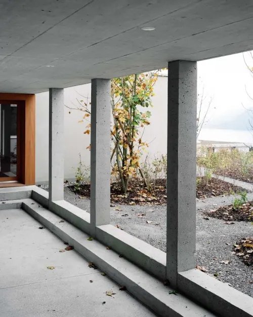 Modernist Concrete Architecture, minimal, brutalist, monochrome