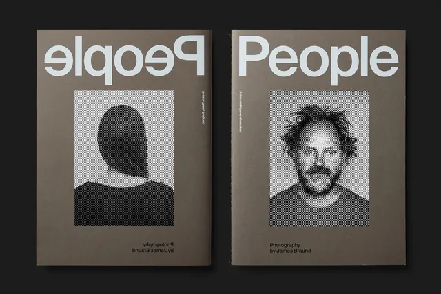 People Magazine Cover Design, minimal, swiss, monochrome