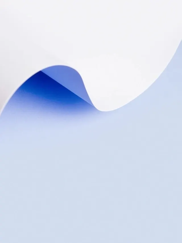 Blue Gradient Paper Fold, minimal, geometric, light