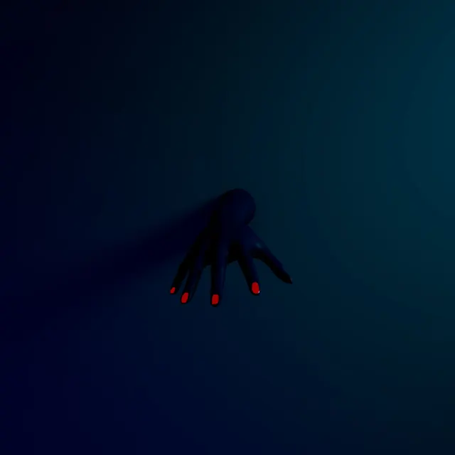 Abstract 3D Hand Sculpture, abstract, dark-mode, dark