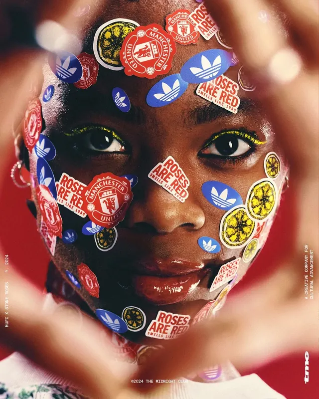 Collage Portrait with Graphic Elements, maximalist, abstract, vibrant