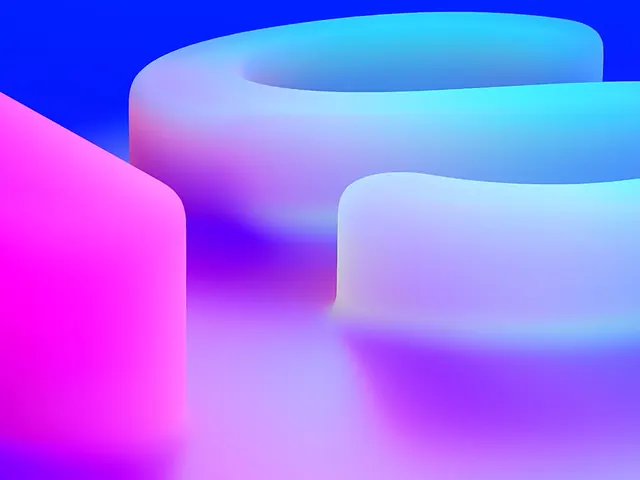 Abstract 3D Gradient Shapes
