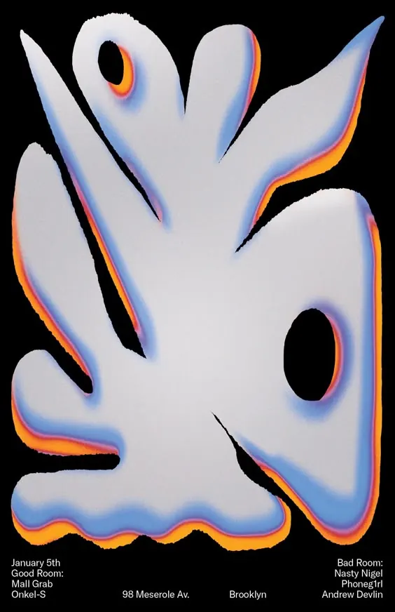 Abstract Organic Shape Identity, organic, abstract, high-contrast