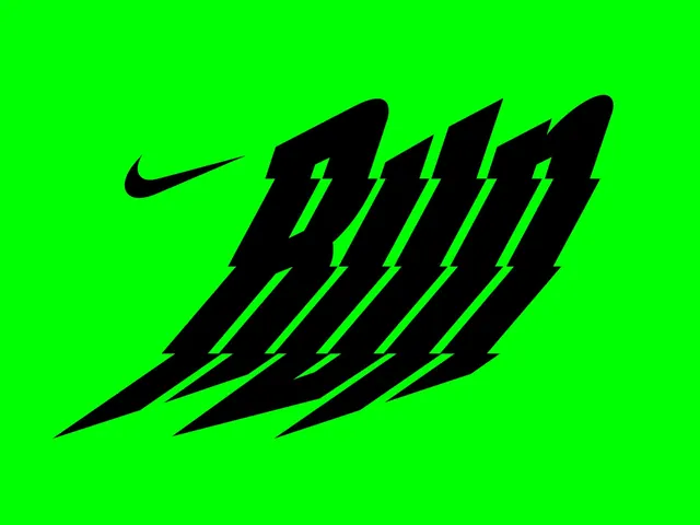 Nike Swoosh and Dynamic Typography, brutalist, maximalist, vibrant