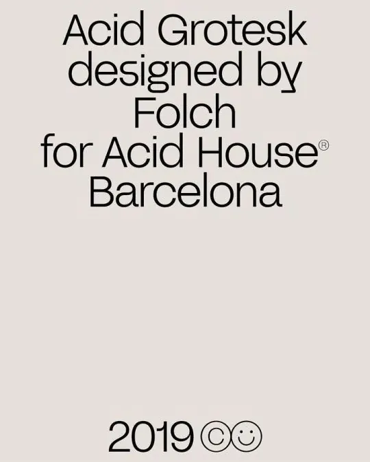 Acid Grotesk Type Specimen