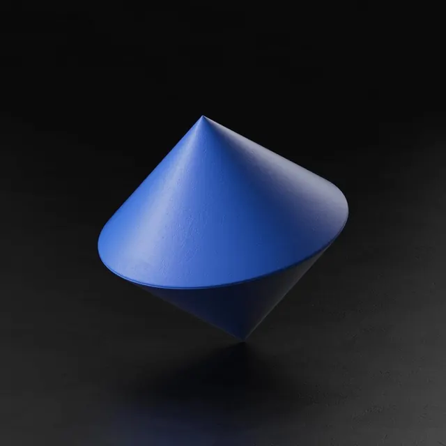 Blue Geometric 3D Shape