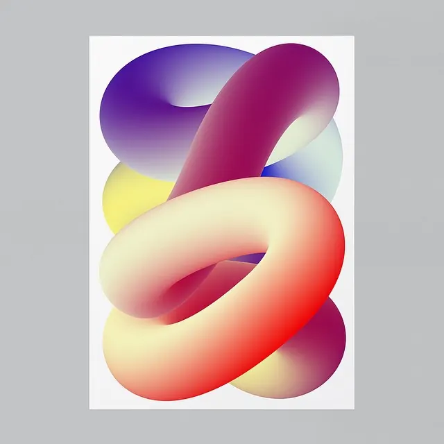 Abstract Gradient Loop, 3d-render, gradient-heavy, vibrant