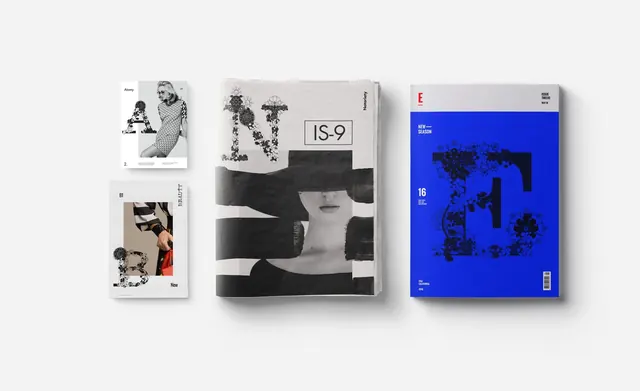 Abstract Graphic Identity System, minimal, abstract, high-contrast