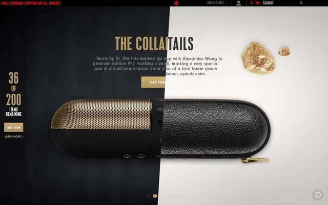 The Collaterals Product Showcase, luxury, minimal, dark