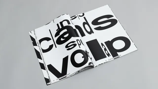 Typography Collage Mockup, brutalist, minimal, monochrome