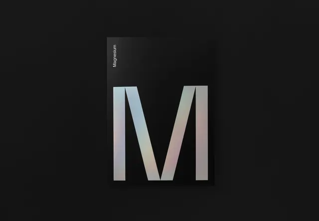 M Lettermark Identity, minimal, dark-mode, dark