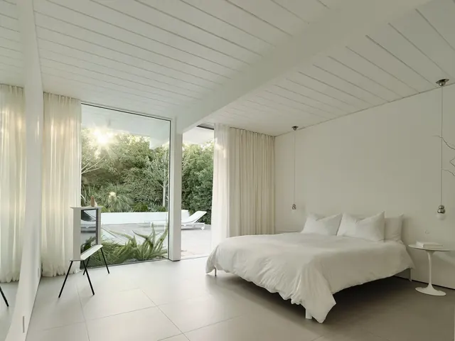 Minimalist Coastal Bedroom Interior, minimal, light-mode, light