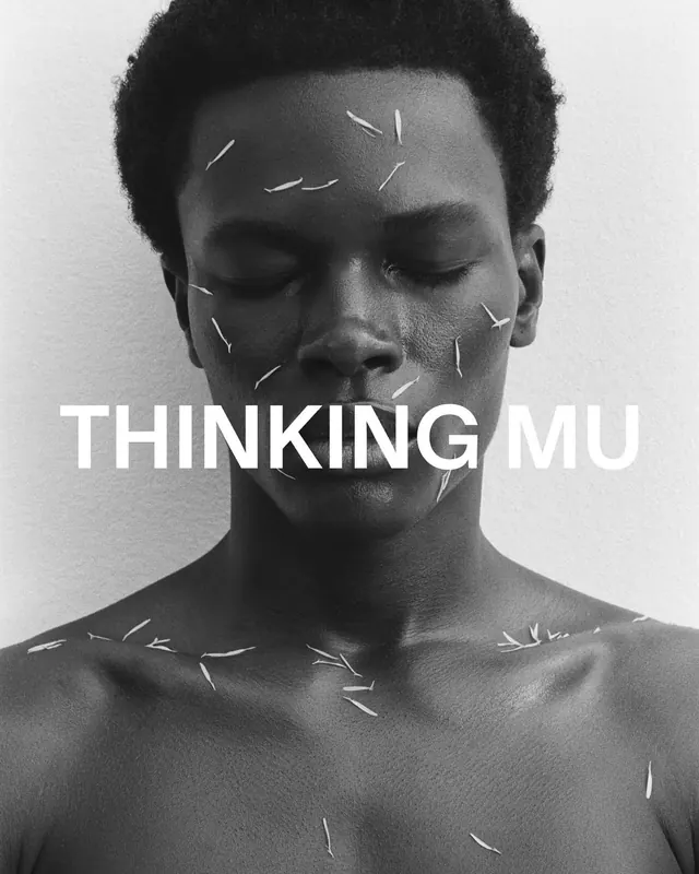 Thinking Mu Portrait, minimal, monochrome, monochrome