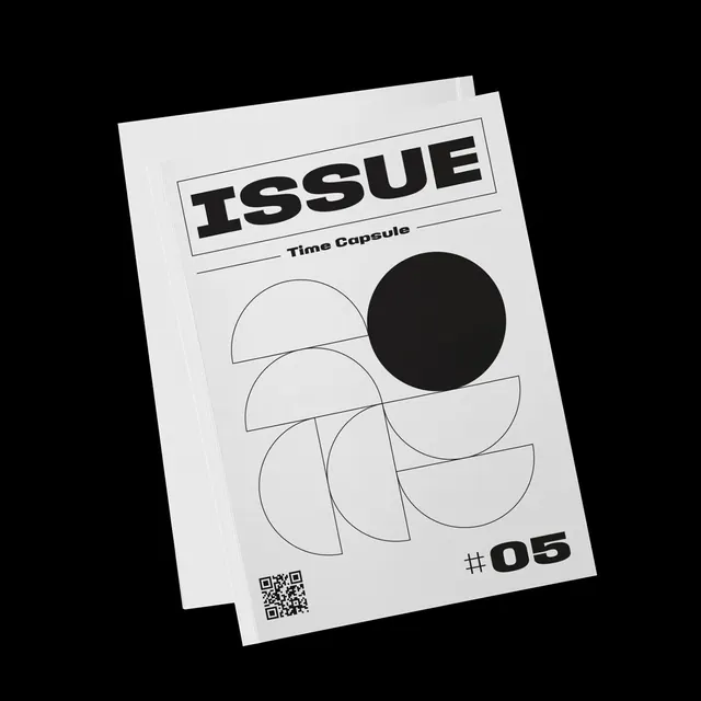 ISSUE Magazine Cover Design, minimal, swiss, monochrome