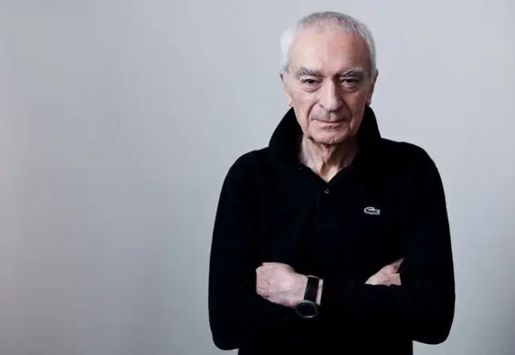 Portrait of a Man in Black, minimal, monochrome, high-contrast