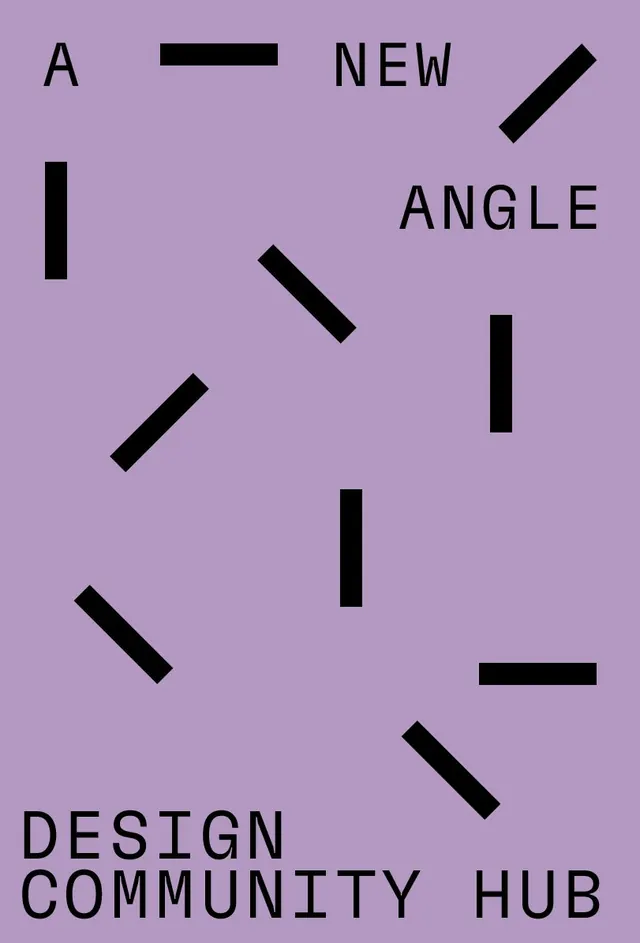 New Angle Design Community Hub, minimal, brutalist, vibrant