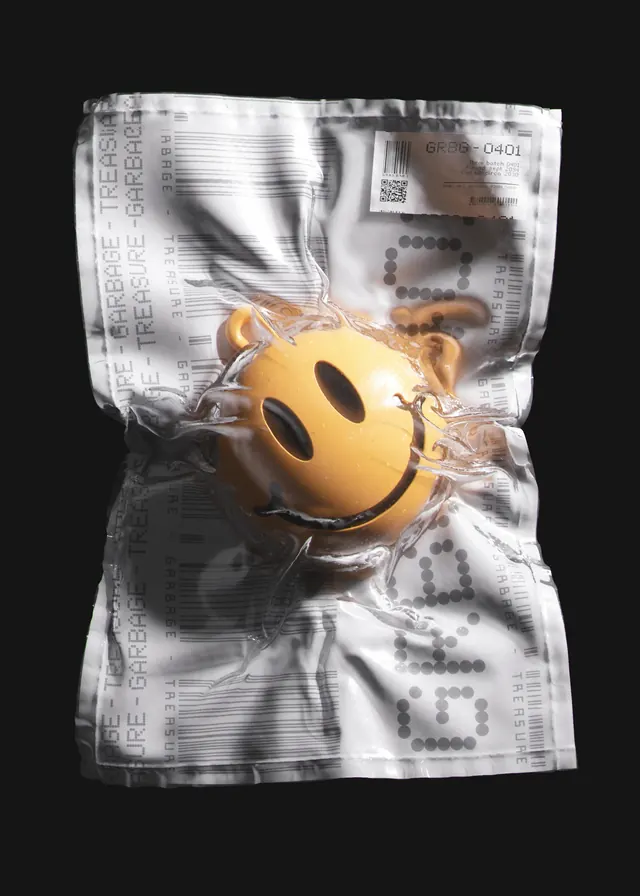 3D Character Illustration on Textured Fabric, 3d-render, abstract, light