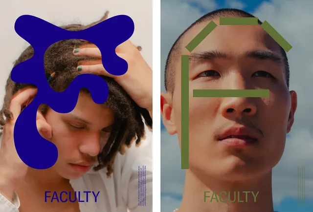 Faculty Brand Identity, brutalist, high-contrast