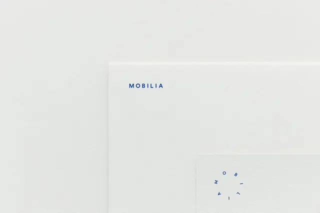 Mobilia Identity System, minimal, corporate-clean, light