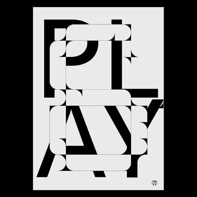 Abstract Typography Composition, brutalist, neo-brutalist, high-contrast