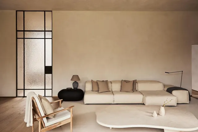 Minimalist Interior Living Space, minimal, luxury, warm