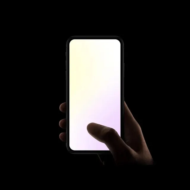 Smartphone with Gradient Screen, minimal, dark-mode, dark