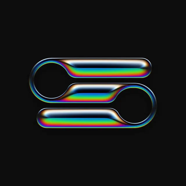 Iridescent Pill Logo, minimal, 3d-render, vibrant