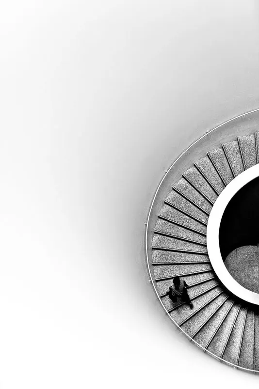 Circular Technical Graphic, minimal, technical, monochrome