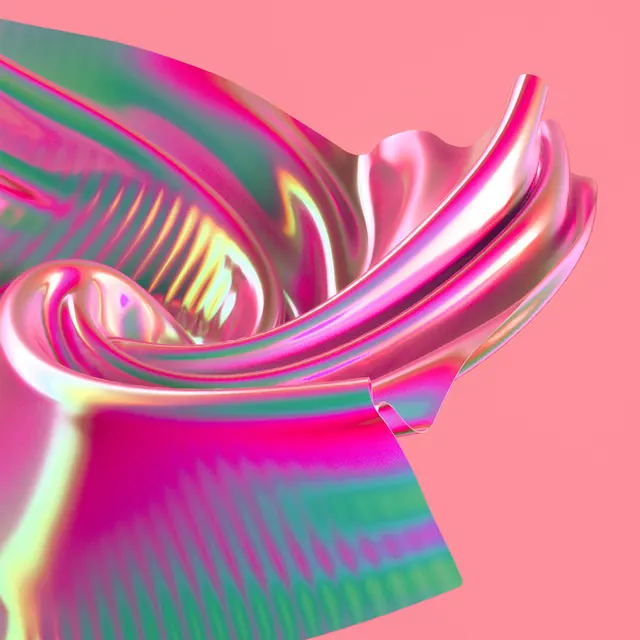 Iridescent Liquid 3D Render, 3d-render, gradient-heavy, vibrant