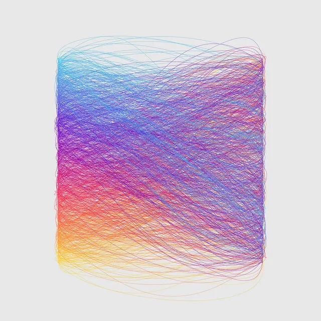 Abstract Gradient Line Art, minimal, geometric, vibrant