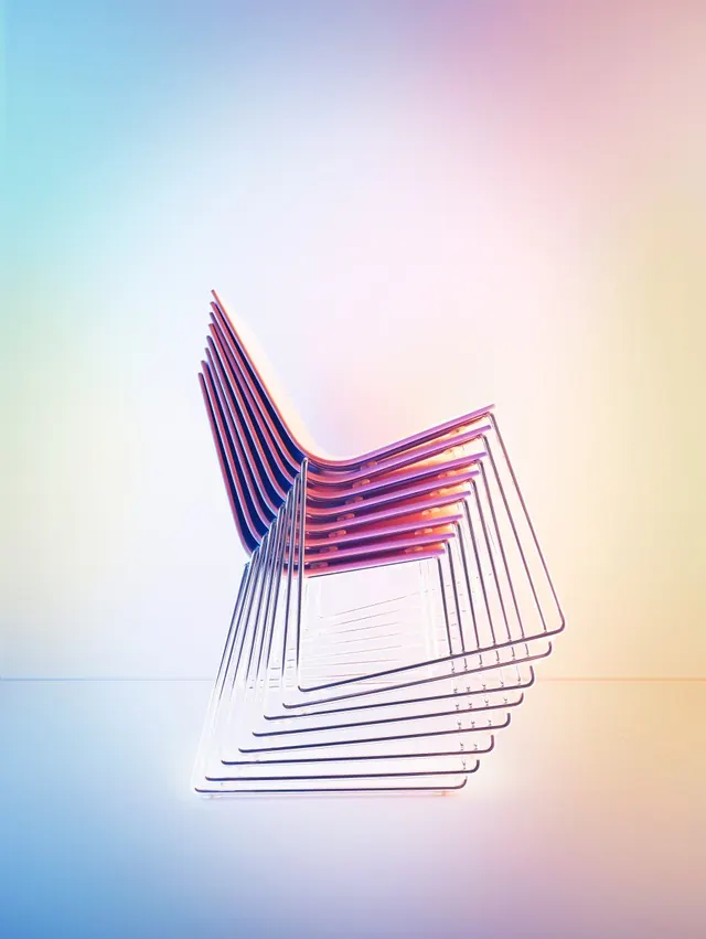 Abstract Wireframe Chair, abstract, minimal, vibrant
