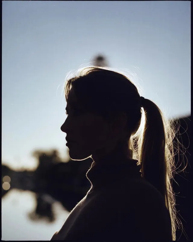 Silhouette Portrait, minimal, monochrome, monochrome