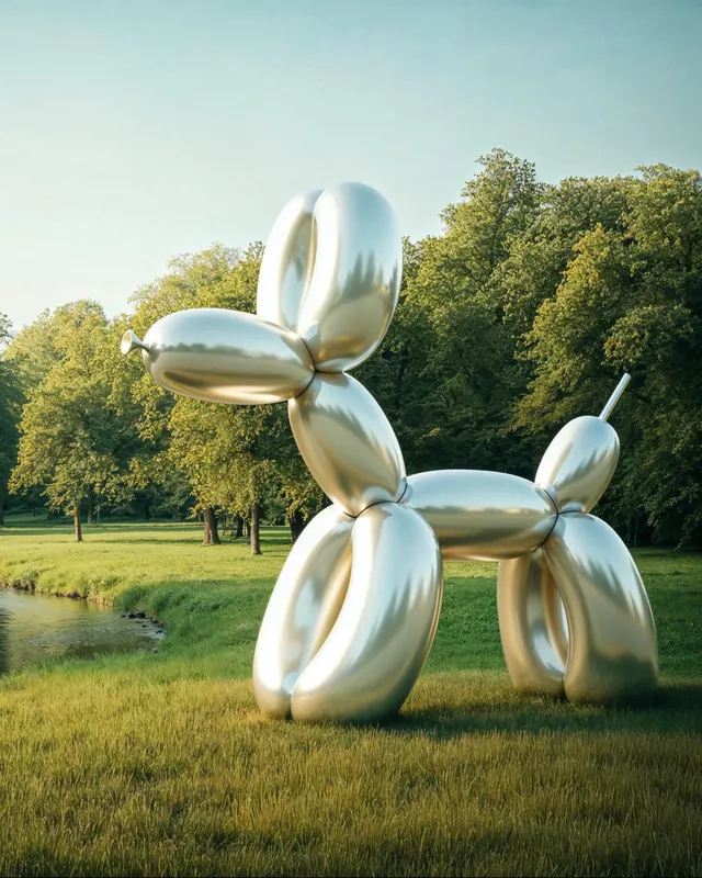 3D Abstract Sculpture in Nature, 3d-render, abstract, light
