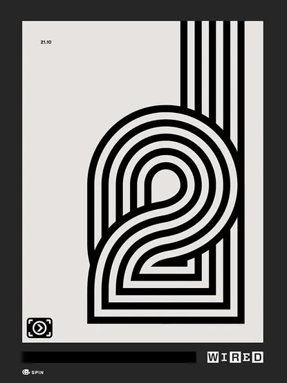 Geometric Line-Art Graphic, minimal, swiss, monochrome