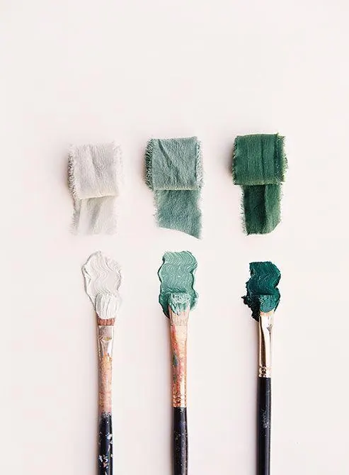 Paint Brush and Texture Study, organic, minimal, muted