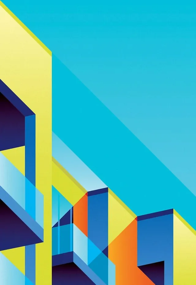 Geometric Abstract Composition, geometric, minimal, vibrant
