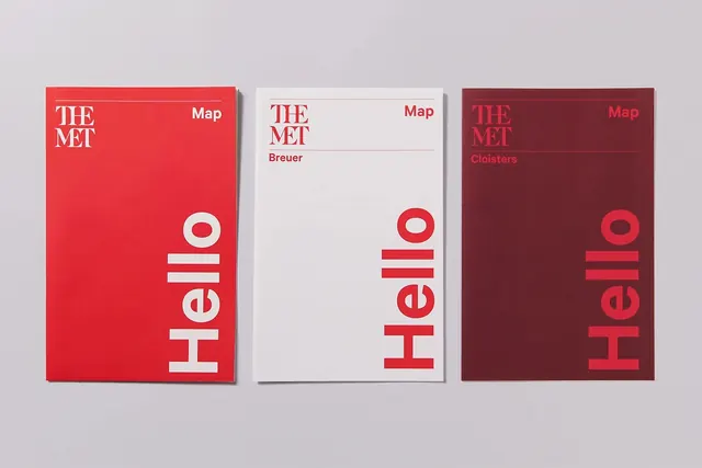 THE MET Hello Identity System, minimal, swiss, high-contrast