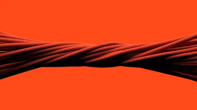Red Rope Abstract Graphic