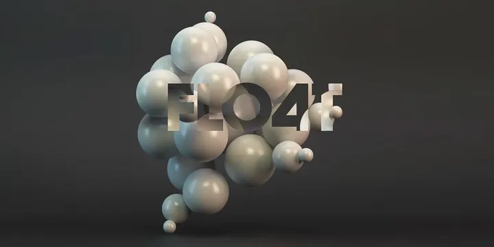 3D Sphere Typography Composition, 3d-render, abstract, monochrome