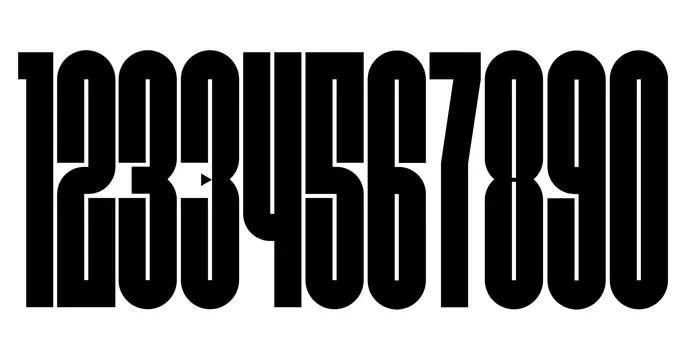 Condensed Numeric Type Specimen