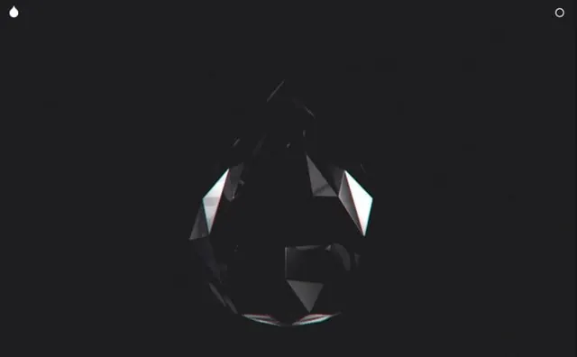 Geometric Crystal Abstract, minimal, dark-mode, dark