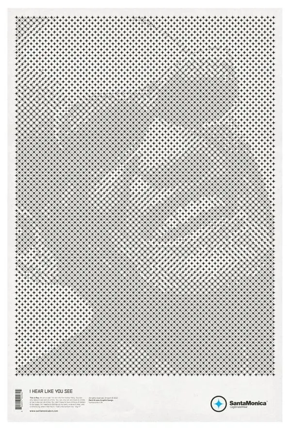 Grid-based layout with dot pattern, minimal, swiss, monochrome