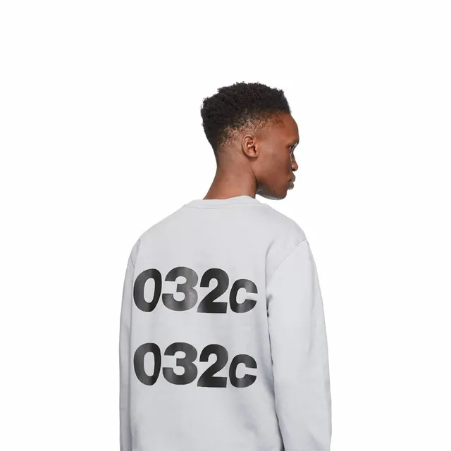 032C Graphic Sweatshirt, minimal, brutalist, light